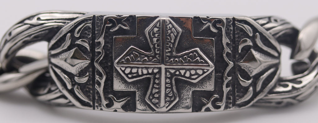 Emblem - Theme based Men's link Stainless Steel Bracelet