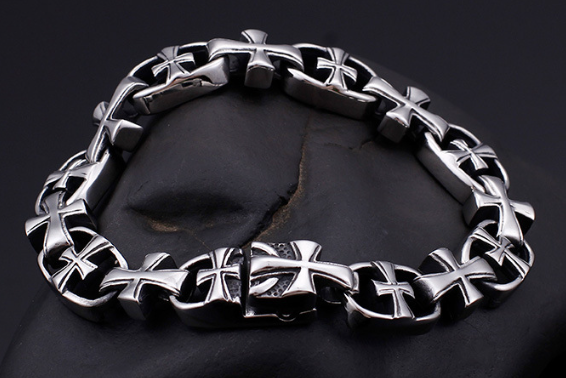 Emblem - Theme based Men's link Stainless Steel Bracelet