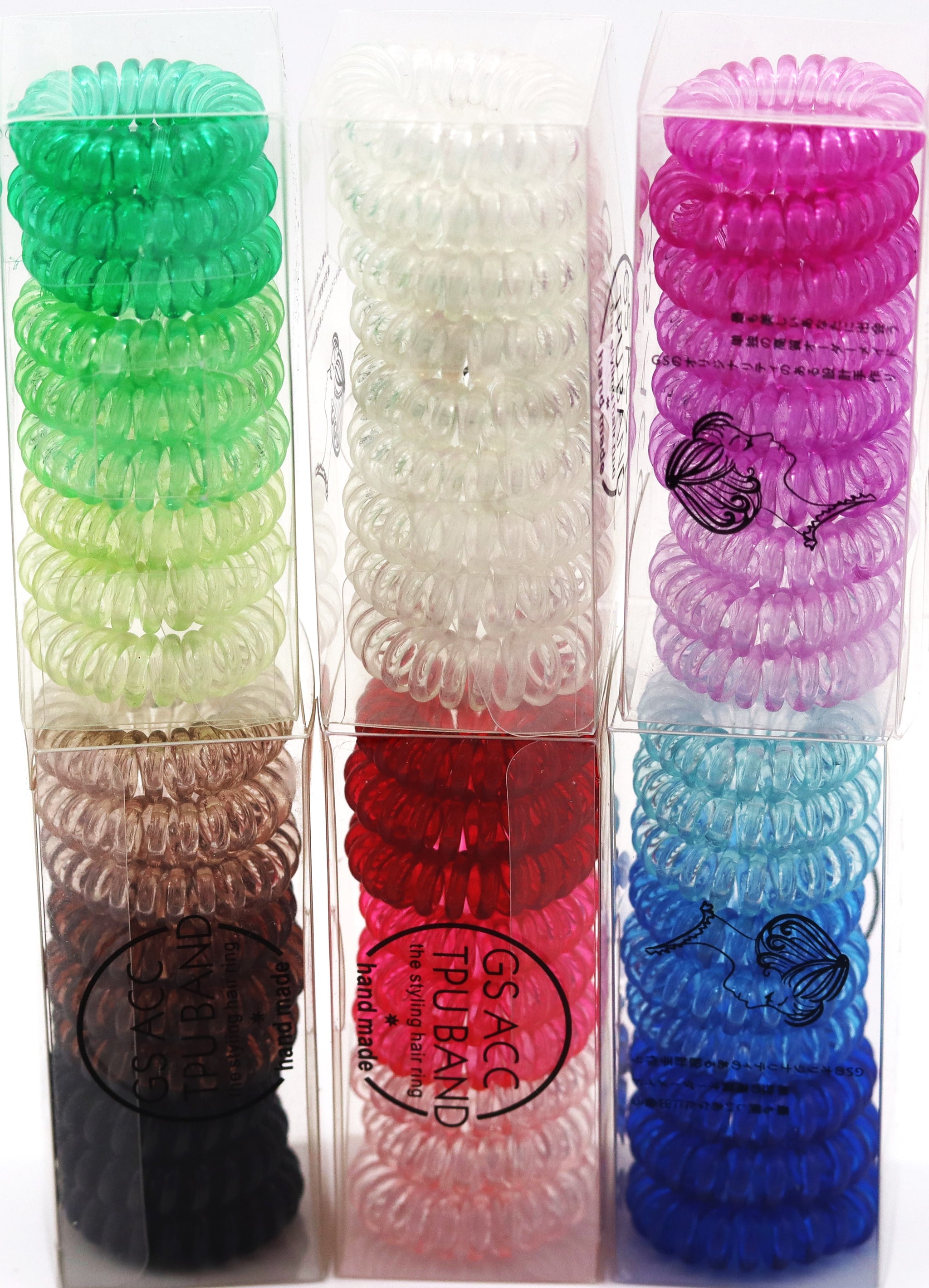 Spiral Hair Ties - Combo: 6 Boxes Of 9 PC Set