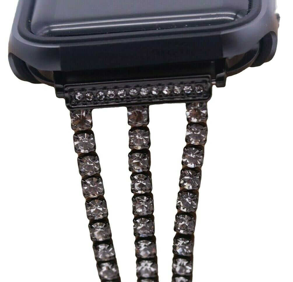 JewelTech 3 - 3 Strand Apple Watch Strap studded with Zircon Crystals