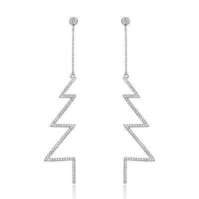 Half Tree Hanging Earrings