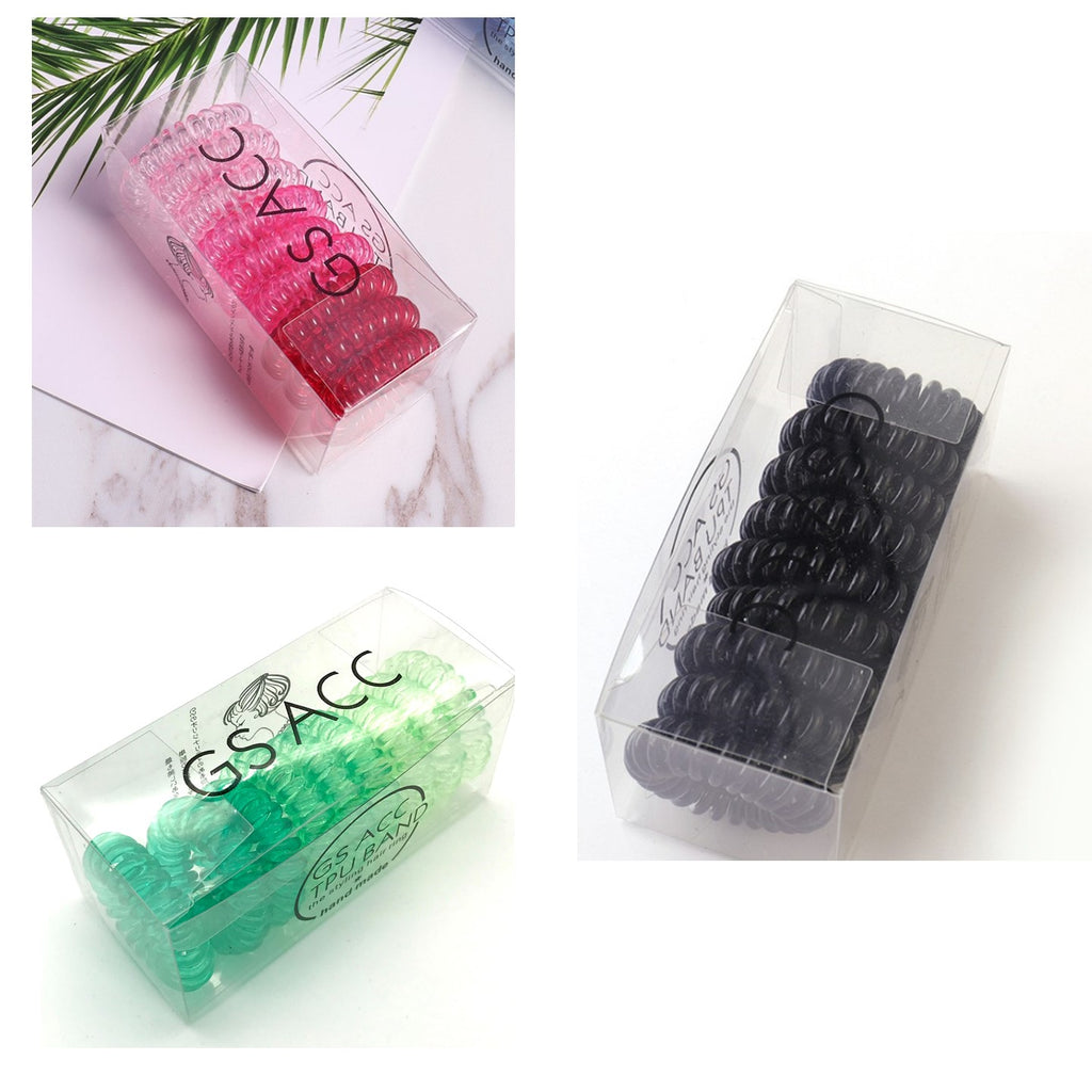 Spiral Hair Ties - Combo: 3 Boxes Of 9 PC Set