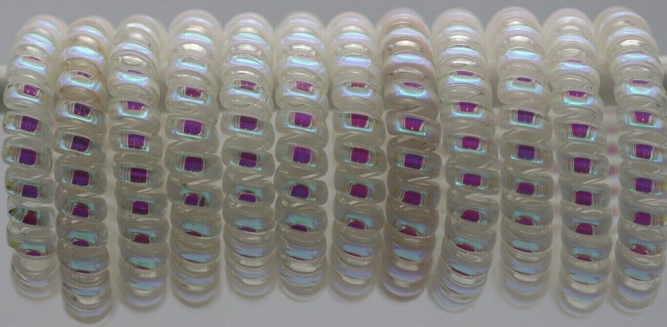 Spiral Hair Ties / Coil - 12 or 15 PC SET - LARGE SIZE